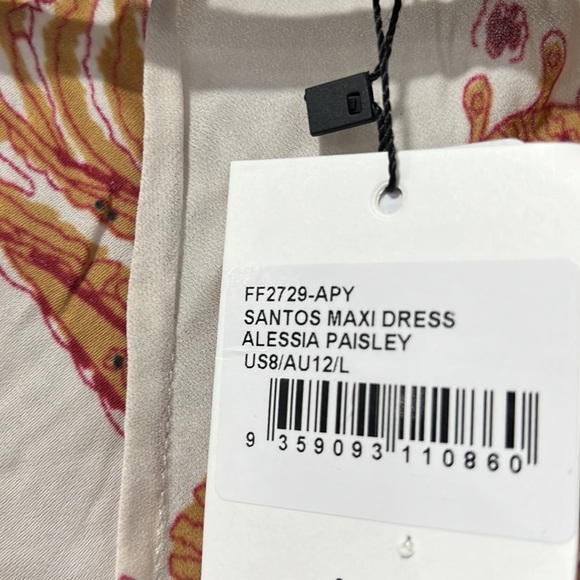 Faithfull the Brand Santos Maxi Dress Alessia Paisley - Picture 9 of 12